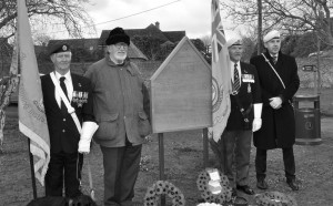 Brian E with Iain H & standard bearers    